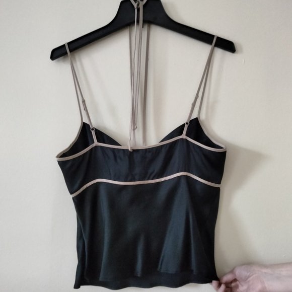 Neiman Marcus brand Fray black silk camisole/halter top  WORN ONCE - Picture 3 of 14